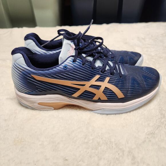 Asics Shoes - ASICS Solution Speed FF Peacoat Rose Gold Lace Up Sneaker Shoes Womens 10
